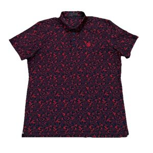 G/FORE Polo Shirt‎ Floral Tech Golf Modern Stretch Performance Jersey Mens XL